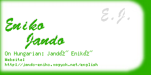 eniko jando business card